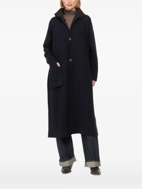 Olamu reversible pocket long coat by OYUNA