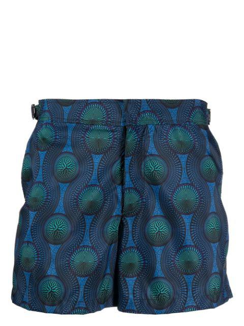 mosaic-print swim shorts by OZWALD BOATENG