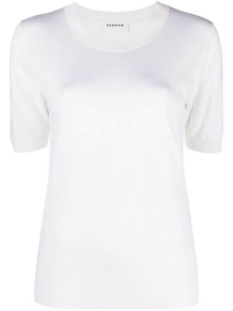 Linfa short-sleeve fine-knit top by P.A.R.O.S.H.