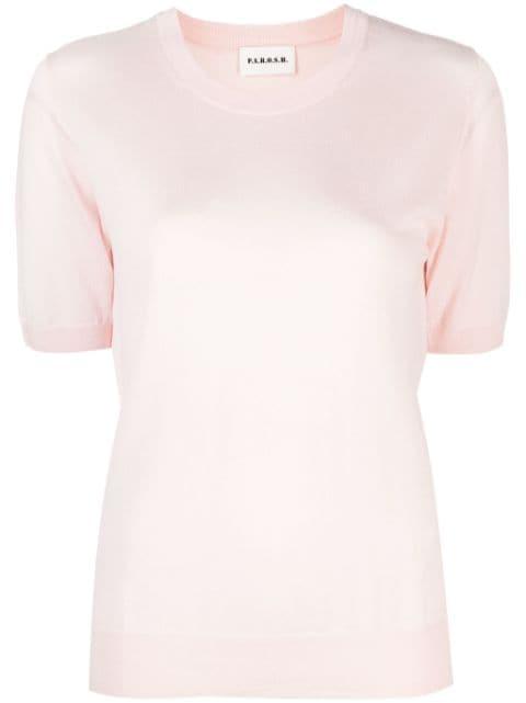Linfa short-sleeve fine-knit top by P.A.R.O.S.H.
