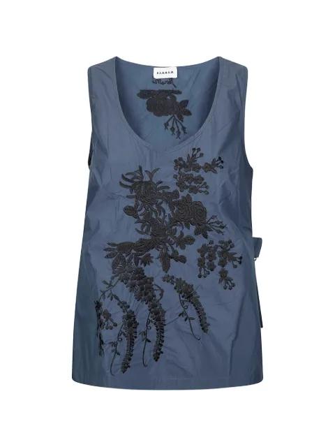 Ninja floral-embroidered top by P.A.R.O.S.H.