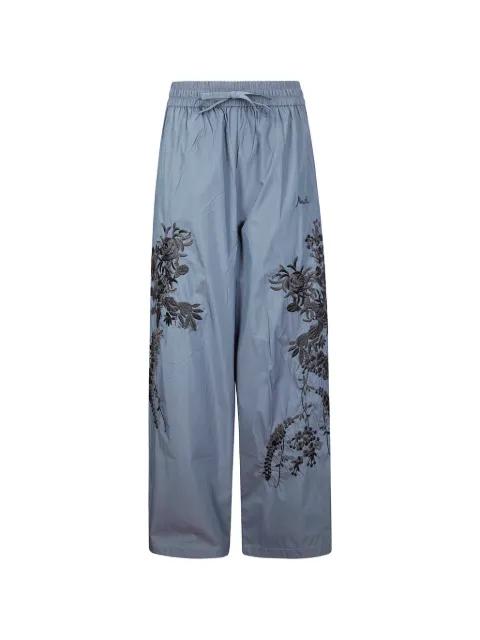 Ninja floral-embroidered trousers by P.A.R.O.S.H.