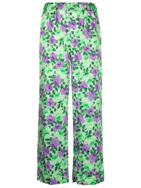 Pantalone floral print trousers by P.A.R.O.S.H.