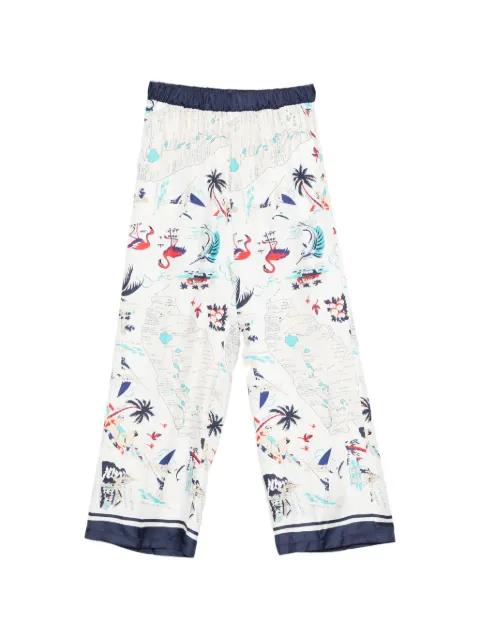 Scard map-print trousers by P.A.R.O.S.H.