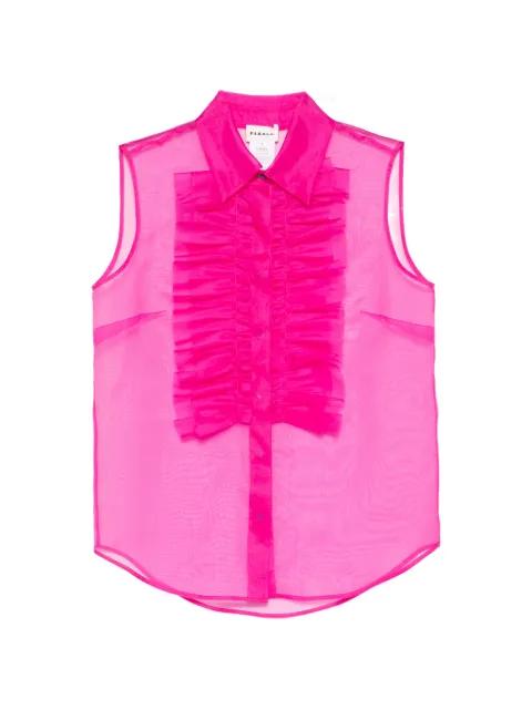 Shake ruffled sheer shirt by P.A.R.O.S.H.