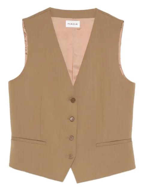 V-neck button-up waistcoat by P.A.R.O.S.H.