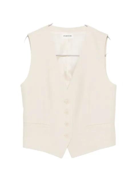 V-neck button vest by P.A.R.O.S.H.