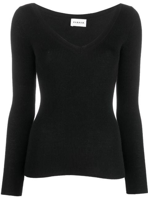 V-neck wool sweatshirt by P.A.R.O.S.H.
