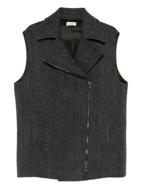 asymetric zip gilet by P.A.R.O.S.H.