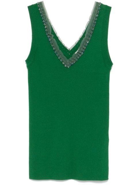 bead-embellished tank top by P.A.R.O.S.H.