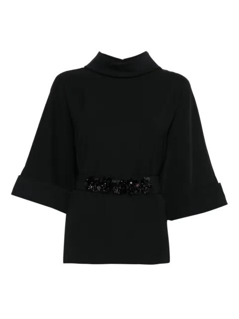 belt-embellished blouse by P.A.R.O.S.H.