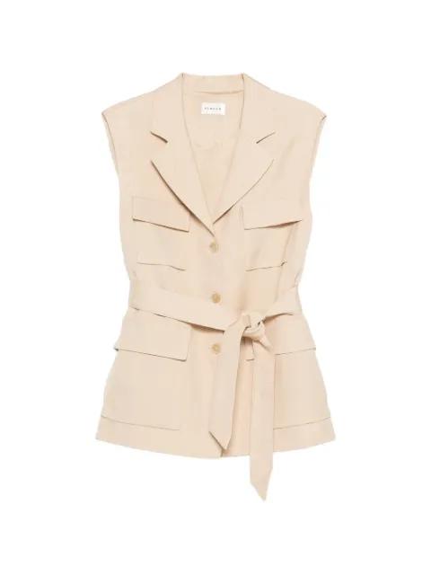belt patch-pocket gilet by P.A.R.O.S.H.