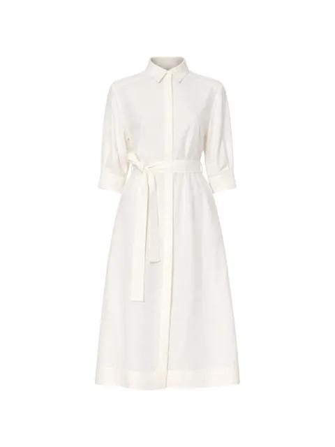 belted button-fastening midi dress by P.A.R.O.S.H.