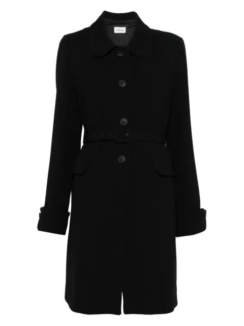 belted button-up coat by P.A.R.O.S.H.