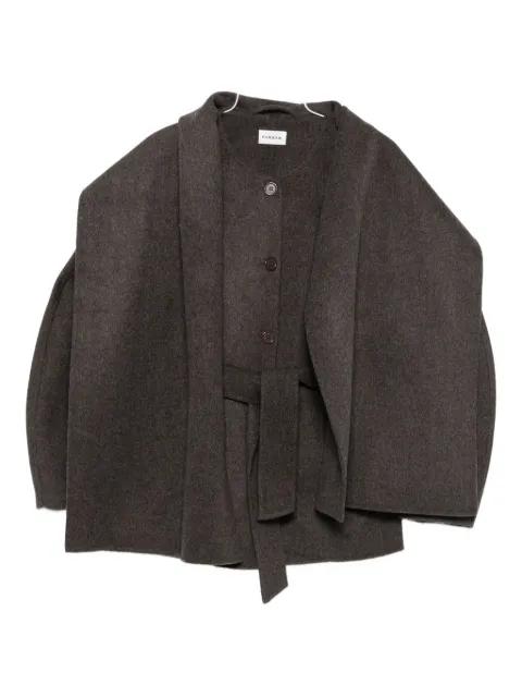 belted buttoned coat by P.A.R.O.S.H.