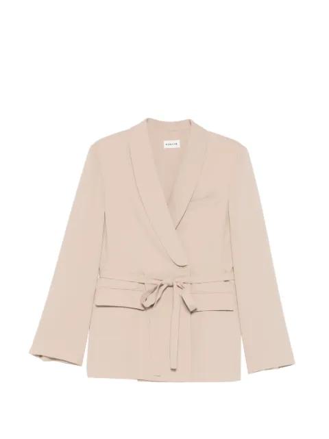 belted double-breasted fitted jacket by P.A.R.O.S.H.