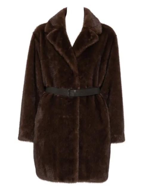 belted lapel coat by P.A.R.O.S.H.