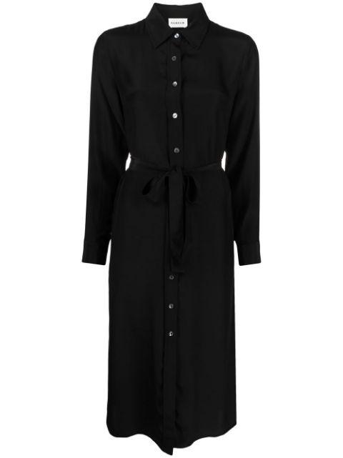 belted silk shirt dress by P.A.R.O.S.H.