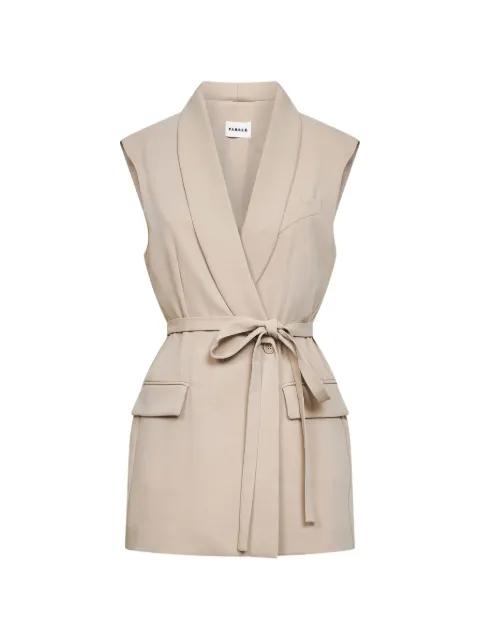 belted sleeveless top by P.A.R.O.S.H.