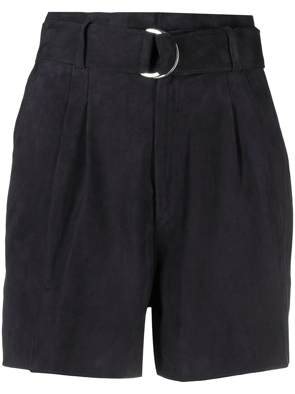 belted suede shorts by P.A.R.O.S.H.