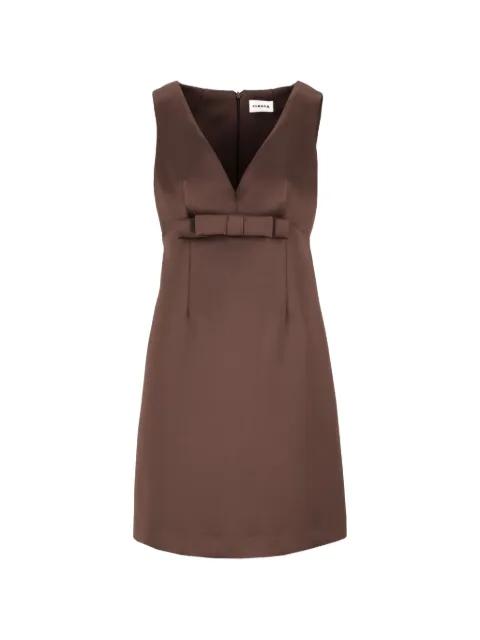 bow-detail V-neck dress by P.A.R.O.S.H.