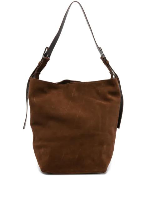 buckle-fastening suede shoulder bag by P.A.R.O.S.H.