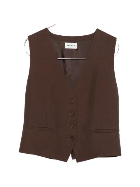 button V-neck gilet by P.A.R.O.S.H.