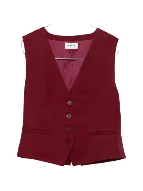 button V-neck gilet by P.A.R.O.S.H.
