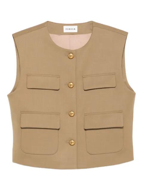 button-fastening pocketed waistcoat by P.A.R.O.S.H.