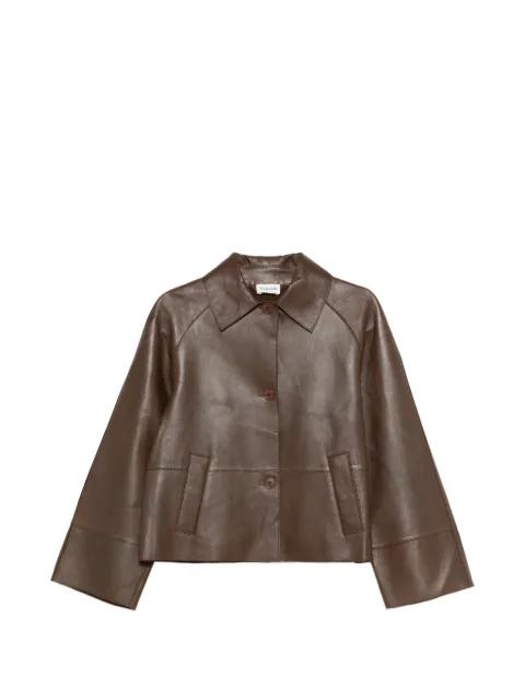 buttoned leather jacket by P.A.R.O.S.H.