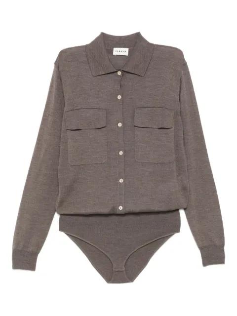 buttoned pocket bodysuit by P.A.R.O.S.H.