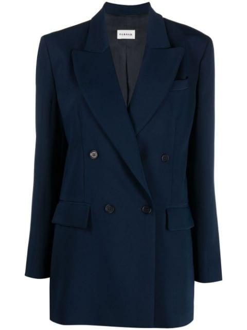double-breasted button blazer by P.A.R.O.S.H.