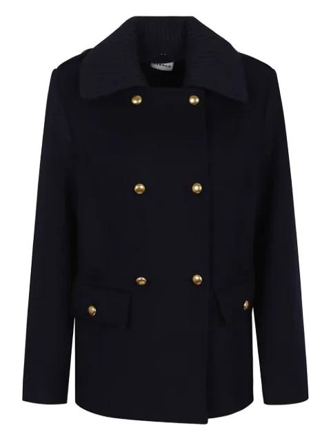 double-breasted gold-button peacoat by P.A.R.O.S.H.