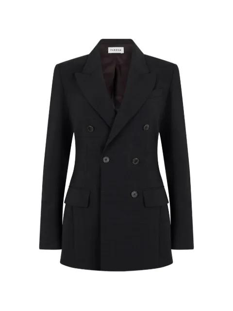 double-breasted peak-lapel blazer by P.A.R.O.S.H.