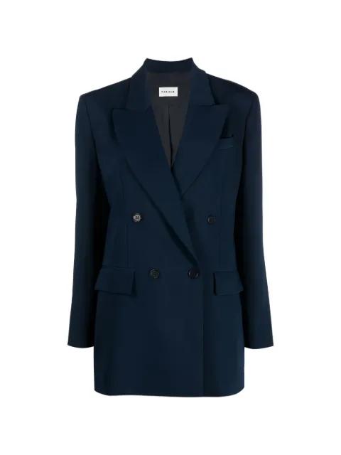 double-breasted peak-lapels wool blazer by P.A.R.O.S.H.
