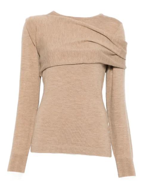 draped-shoulder sweater by P.A.R.O.S.H.
