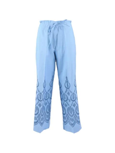 drawstring embroidered trousers by P.A.R.O.S.H.