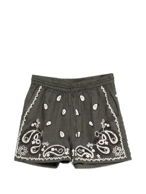 elastic-waist embroidered shorts by P.A.R.O.S.H.