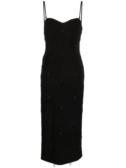 embroidered crepe midi dress by P.A.R.O.S.H.