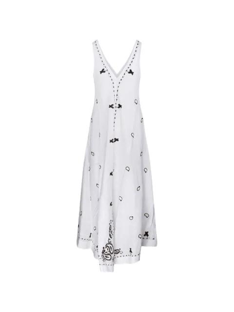 embroidered linen midi dress by P.A.R.O.S.H.