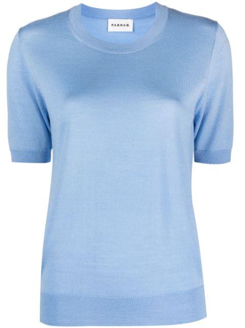 fine-knit short-sleeve jumper by P.A.R.O.S.H.
