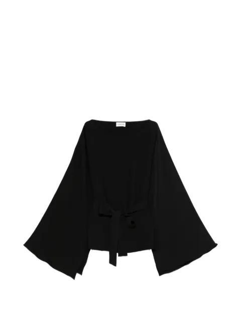 flared-sleeve tie top by P.A.R.O.S.H.