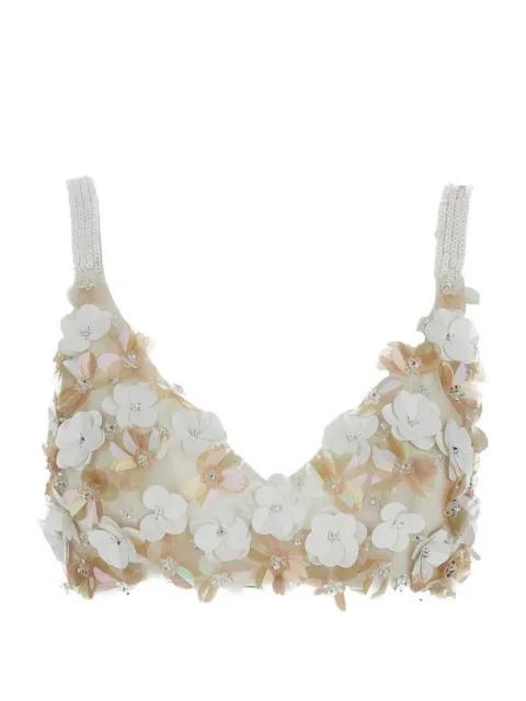 floral-embellished sequin top by P.A.R.O.S.H.