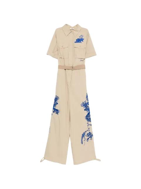 floral-embroidered jumpsuit by P.A.R.O.S.H.