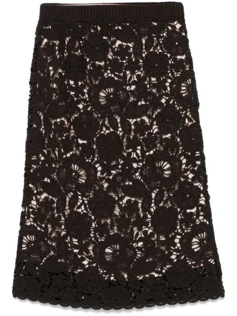 floral knitted midi skirt by P.A.R.O.S.H.