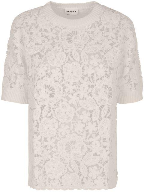 floral-motif T-shirt by P.A.R.O.S.H.