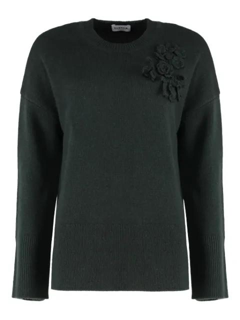 flower-embellished ribbed sweater by P.A.R.O.S.H.