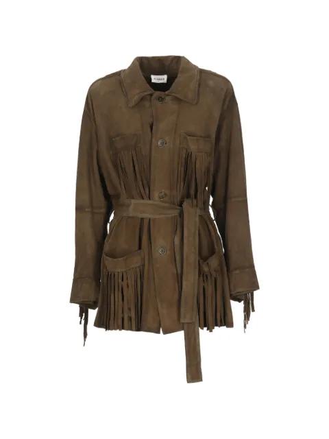 fringed leather jacket by P.A.R.O.S.H.