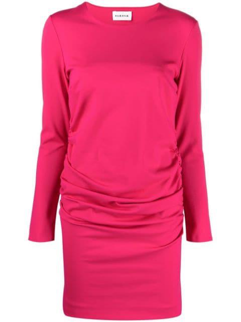 gathered-detail long-sleeve dress by P.A.R.O.S.H.