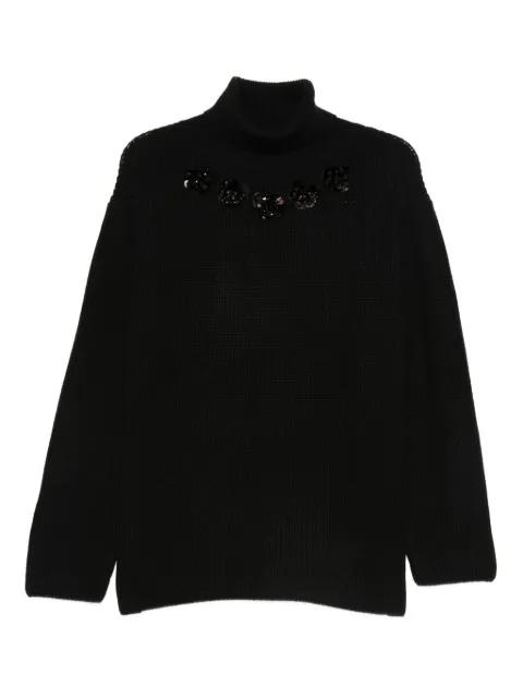 high-neck sequin-embellished sweater by P.A.R.O.S.H.